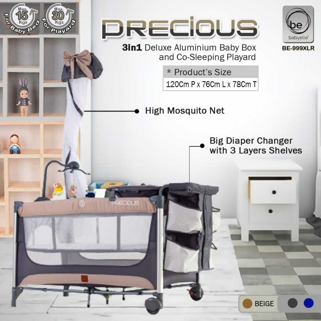 BABYELLE BABY BOX BE 999 XLR PRECIOUS ANAK BAYI BALITA TAFEL TEMPAT TIDUR