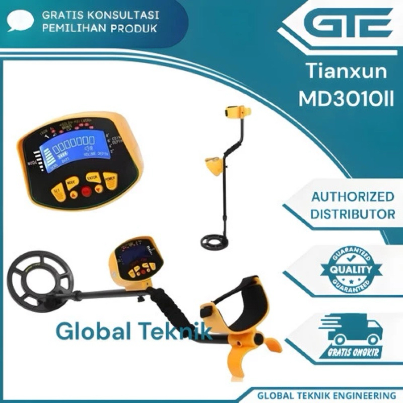 Tianxun ori MD3010II Detektor Emas Logam Metal Gold Detector MD3010 ii