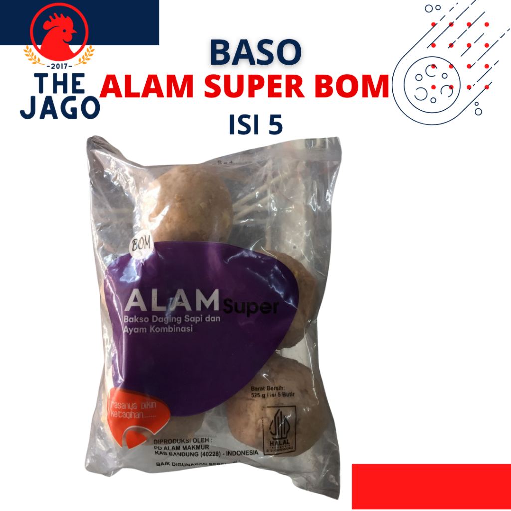 

Alam Super BOM Isi 5 Baso Sapi Asli Urat Polos 375gr
