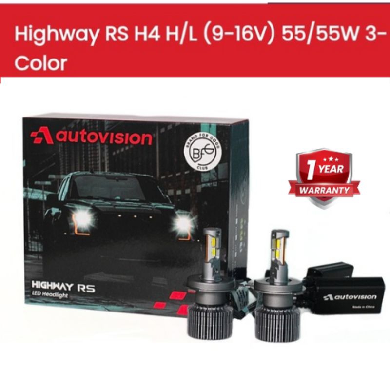 Lampu mobil 3 warna H4 H7 H11 HB4  Lampu LED mobil Highway Autovision