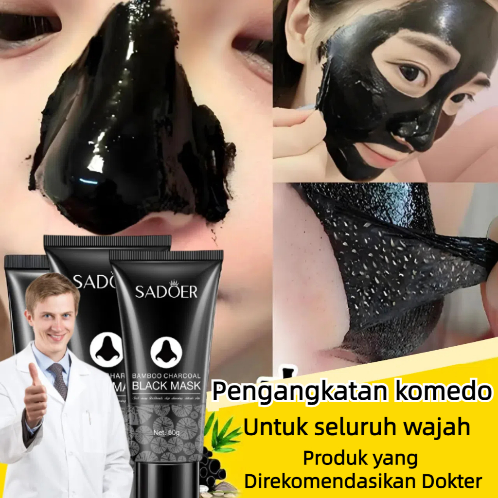 SADOER Blackmask Masker komedo Komedo penghilang Masker komedo dan pori pori wajah Komedo remover  U