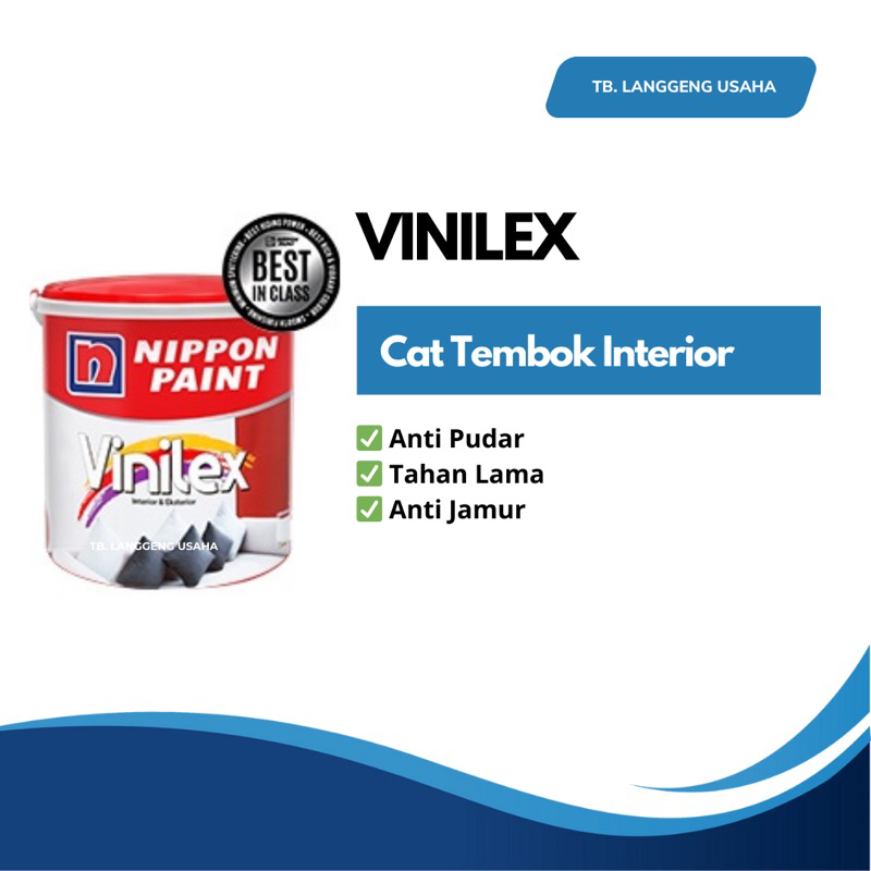LU VINILEX 5kg Cat Tembok Dinding Interior Eskterior Anti Jamur Lembab Waterproof Air 1 5 15 20 25 k