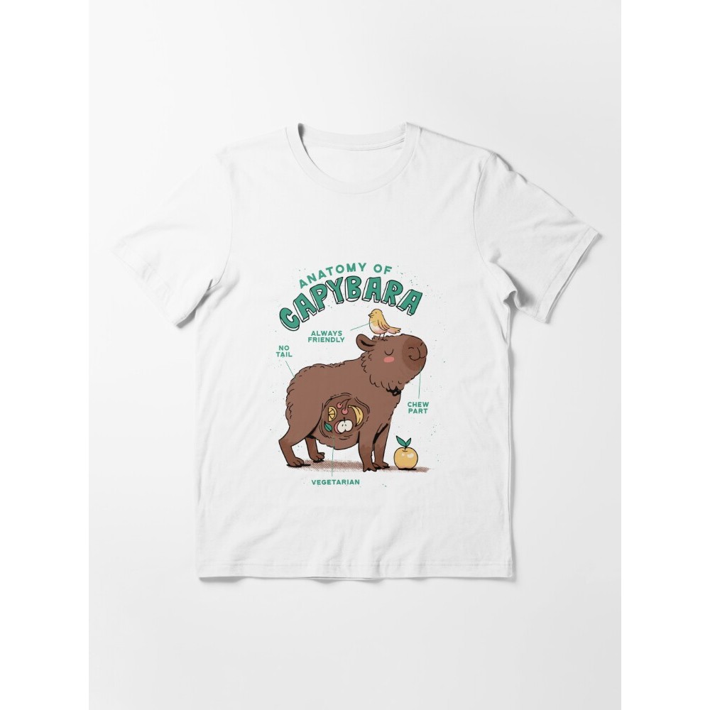 Kaos Capybara Anatomy Essential T-Shirt