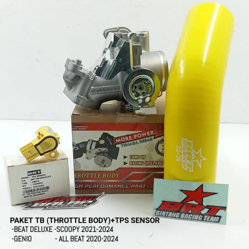 Paket TB Throttle Body BRT BEAT DELUXE GENIO BEAT 2020-Up SCOOPY 2021-Up
