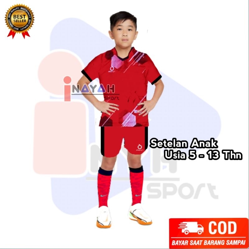 Jersey Bola Anak Setelan Futsal Badminton Voli Baju Olahraga Anak Laki Laki dan Perempuan