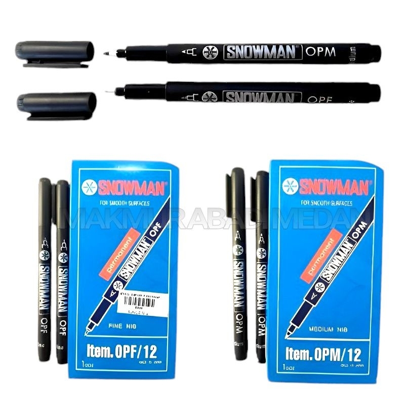 

(1Pcs) SNOWMAN SPIDOL PEN PERMANENT OHP OPM / OPF