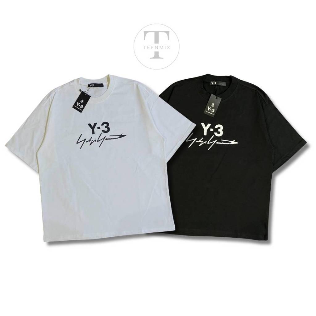 Baju Kaos Y3 Yohji Yamamoto Oversize Cotton T-Shirt Baju Kaos Atasan Pria & Wanita Y3 Yohji Yamamoto