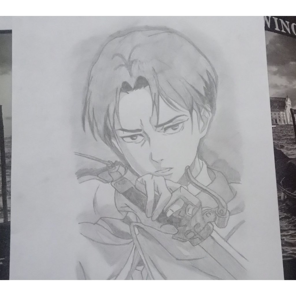 

Sketsa gambar Levi Ackerman dari Anime Attack on Titan