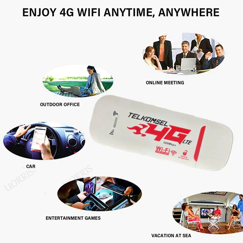 Modem Wifi Usb 500Mbps 4G Lte Wi-Fi Portabel All Operator Lte Modem Usb Modem Mifi Pc Laptop
