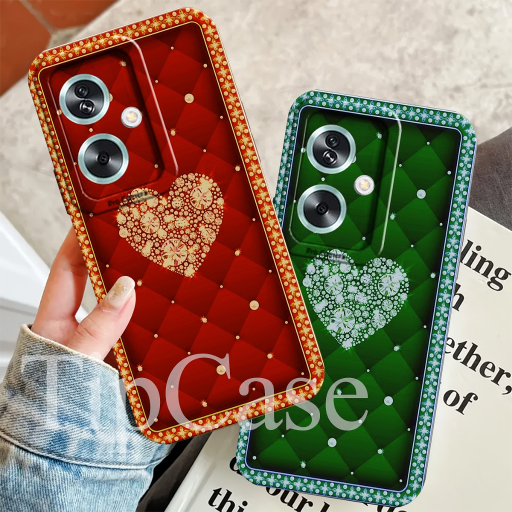 Case Oppo A79 / Reno 11F 5G Softcase Protect Camera Lentur Motif Love Rainbow