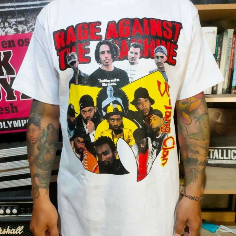 baju kaos RATM Rage Against The Machine Wu Tang Tour 1997