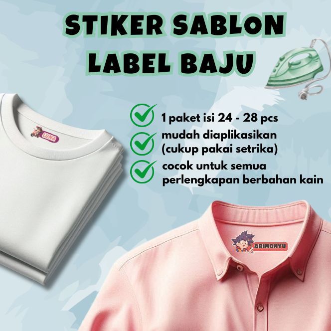 Label Baju Sablon DTF Sablon Setrika Sablon Setrika Label Nama Baju Free Desain