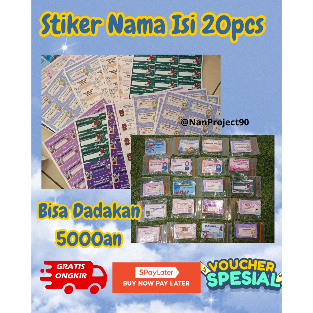 

Stiker Nama/Label Nama Untuk Buku Tulis&Paket Isi 30Pcs Karakter Bebas /Isi 21 Stiker Mapel - Label Buku Pelajaran Sekolah - Stiker mata pelajaran