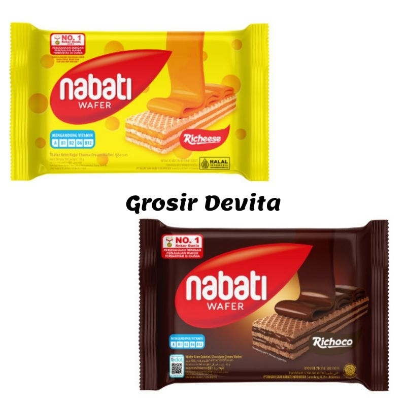 Nabati Wafer M1 46Gr Keju/Cokelat