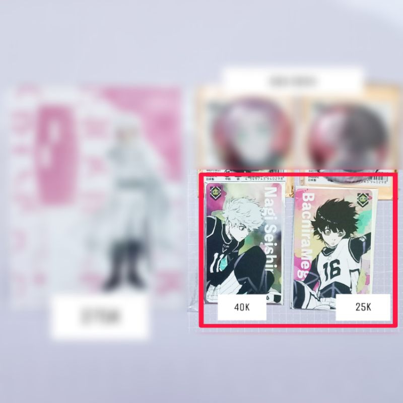 Blue Lock Bllk Nagi Seishiro Bachira Meguru Photocard PC Bonus Kertas Ganteng Muzzle Official