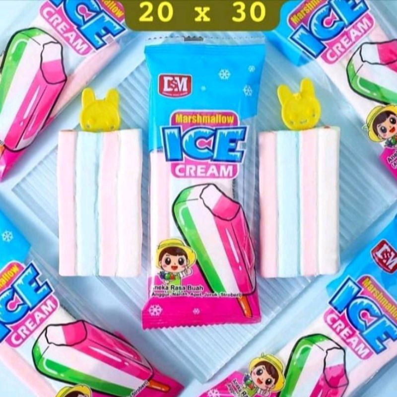 

Permen Lunak Marshmallo Ice Cream Isi 30 Pcs
