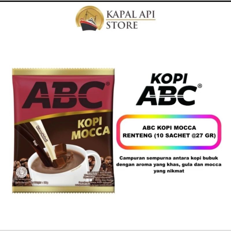 

1 rcg kopi abc susu mocca 10 sachet