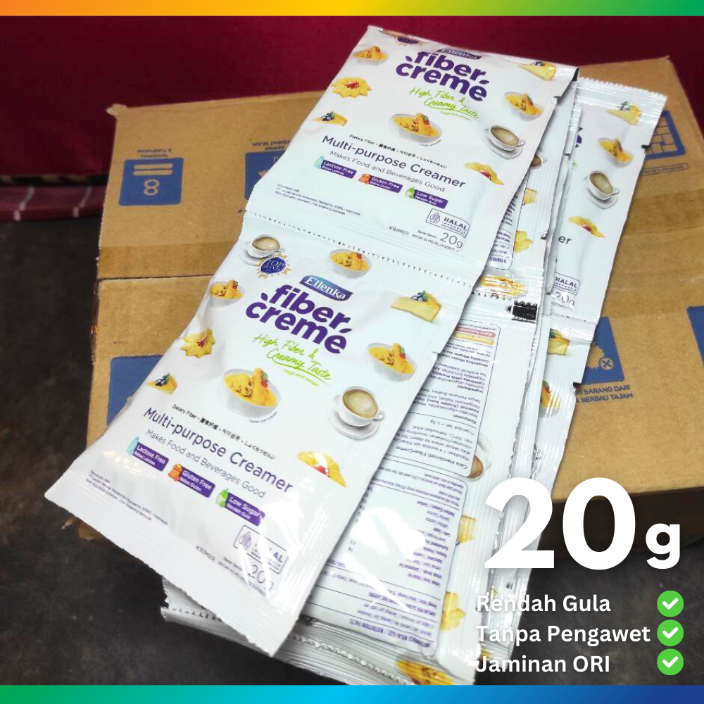 

Fiber Creme Ellenka (10 sachet x 20g) Krimer Pengganti Santan Pengental Masakan Rendah Gula Tinggi Serat Tanpa Pengawet