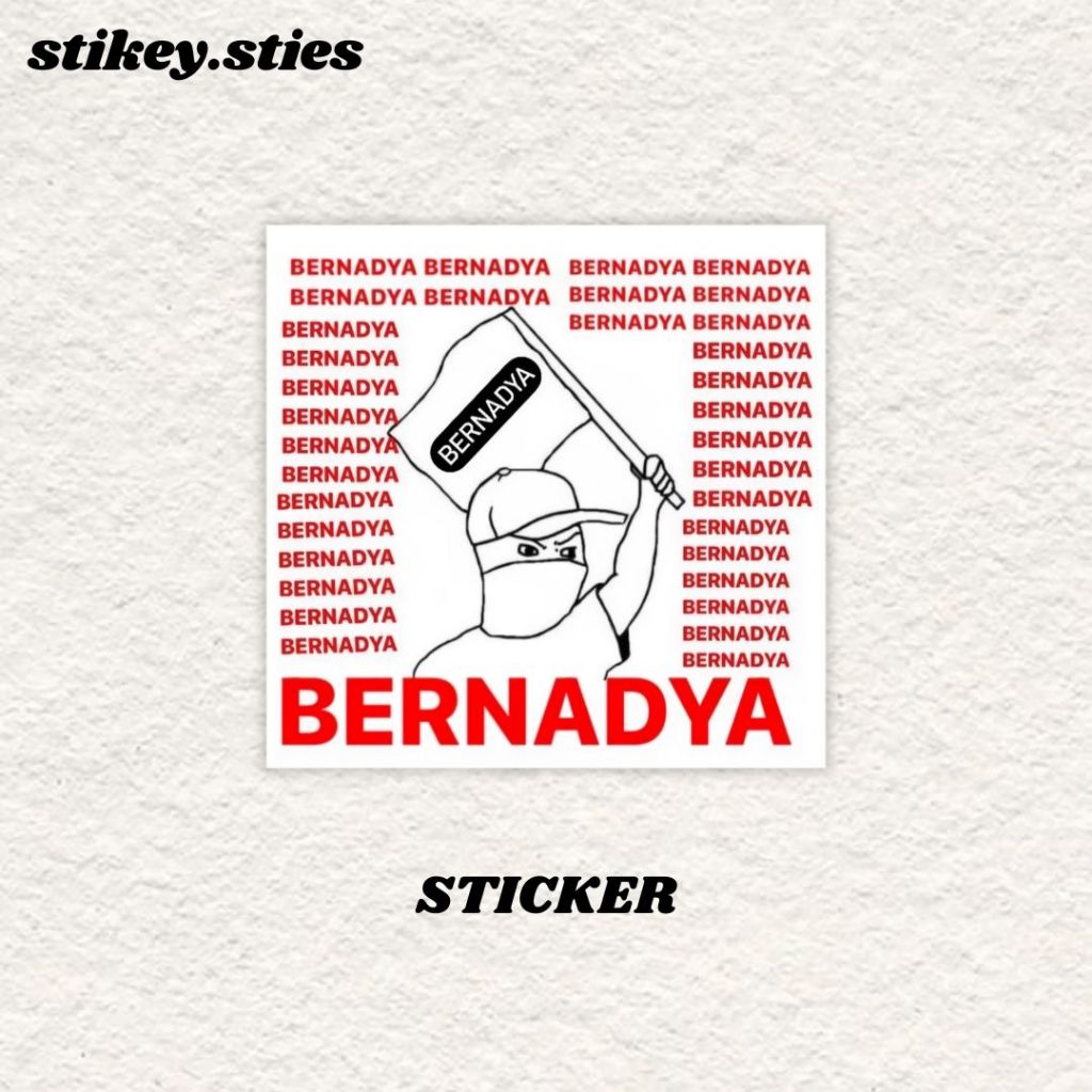 

STICKER BERNADYA PRIDE AESTHETIC BRAND ANTI AIR VINYL / STIKER HELM LAPTOP HP MOTOR TUMBLR TAS KOPER