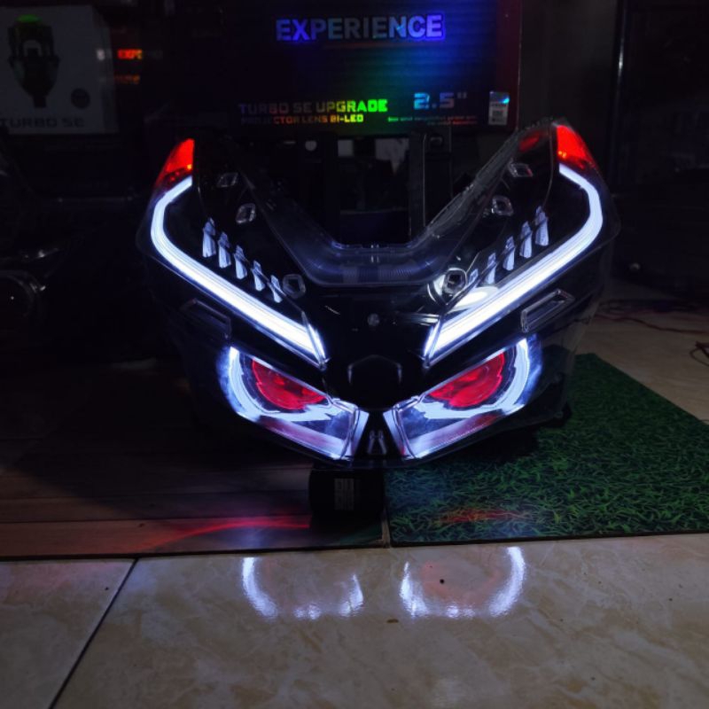 headlamp new vario lengkap alis dan  billed aes experience 60watt(lengkap elektrik leveling)