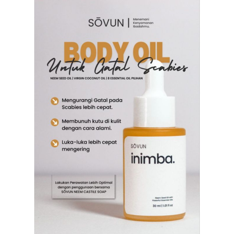 SOVUN INIMBA OIL / NEEM SEEDS OIL / MINYAK GATAL / MINYAK GATAL SCABIES /
