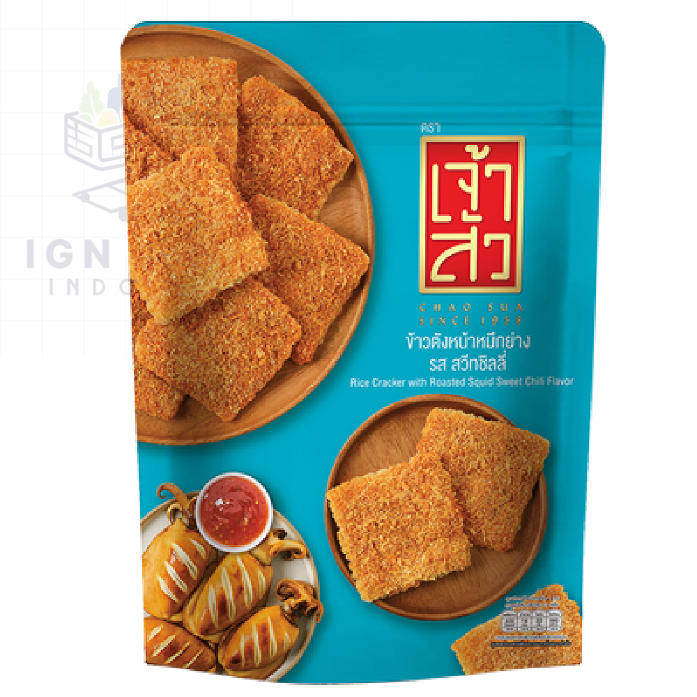 

CHAO SUA RICE CRACKER / KUE BERAS WITH ROASTED SQUID SWEET CHILLI 80GR