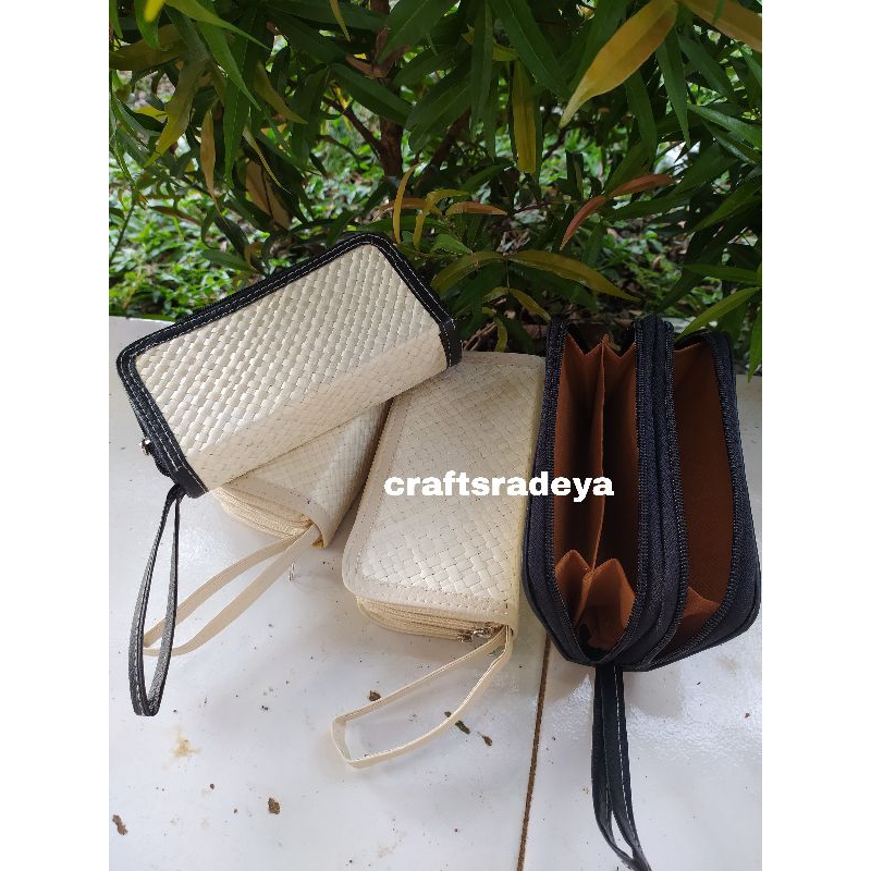 Dompet Harian Sekat Anyaman / Dompet Kunci Uang Resleting