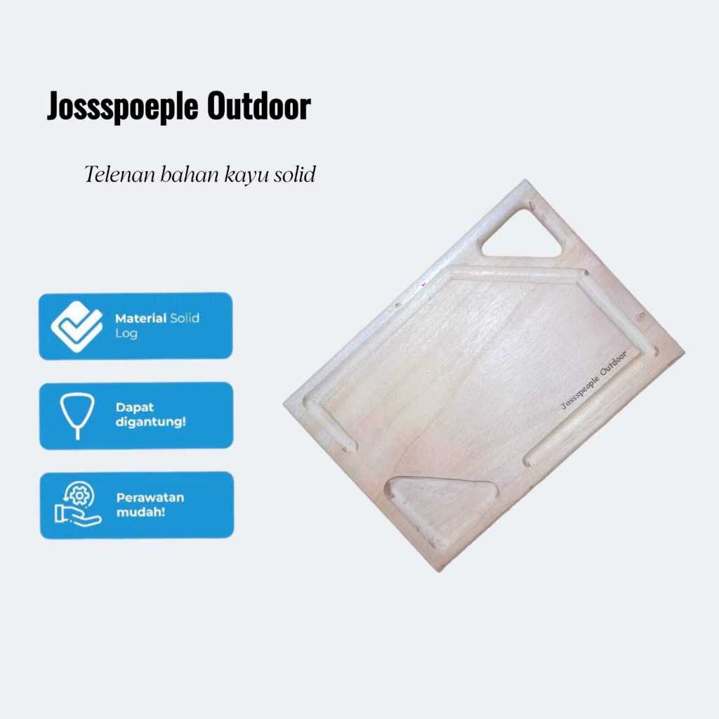 Telenan Outdoor Camping Portable Solid wood Telenan Kayu Jossspeople Outdoor ( beli 3 Bonus Asbak )