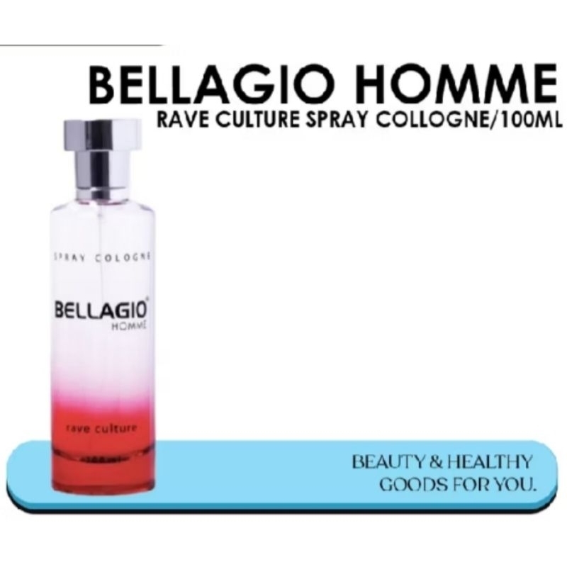 BELLAGIO Homme Spray Cologne Parfum Rave Culture 100ml