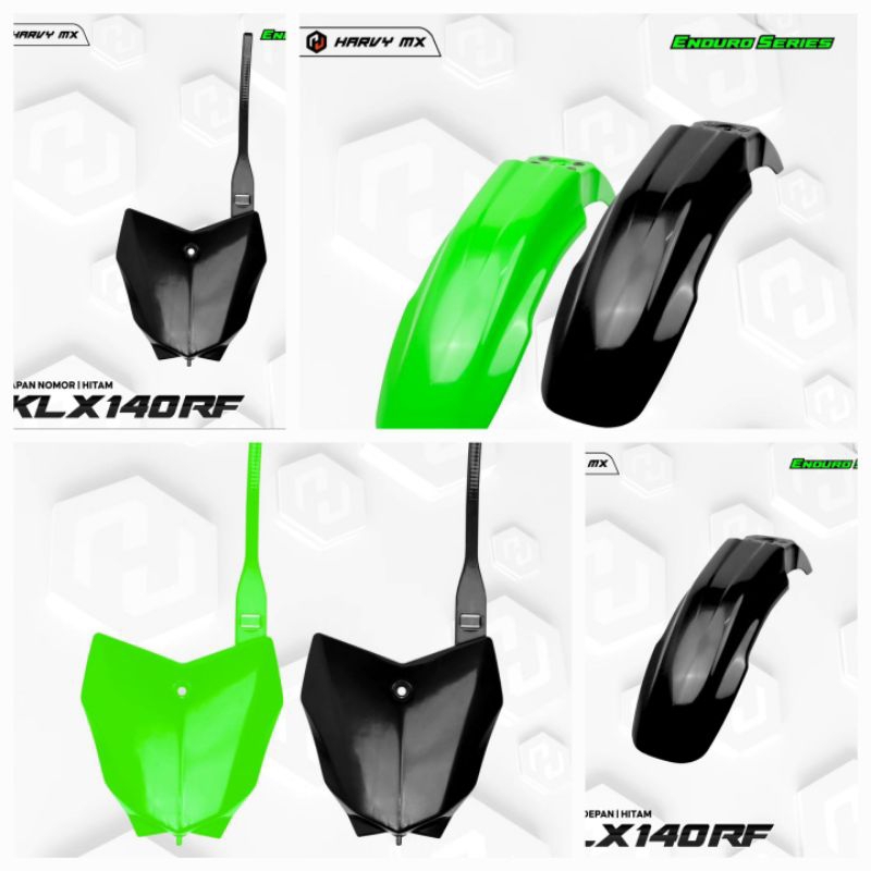 Spakbor Depan Papan Nomer KLX 140 RF Enduro cover nomer slebor depan klx 140 trail supermoto univers