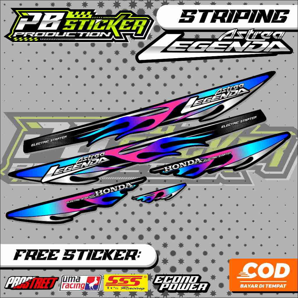 STRIPING HONDA ASTREA LEGENDA  / STRIPING VARIASI ASTREA LEGENDA FLAME