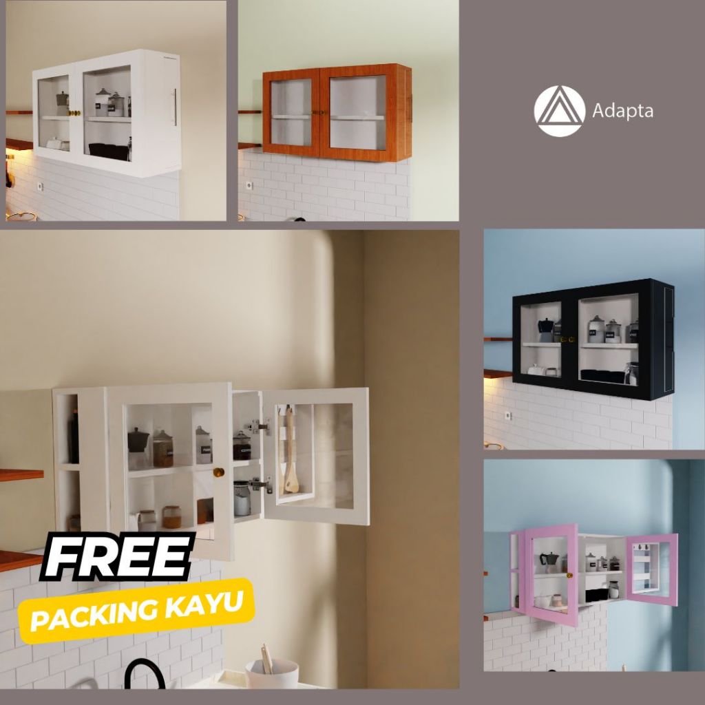 Adapta - Rak Dinding Bumbu Dapur  Lemari Minimalis KItchen Set Gantung - BEMBI - C32