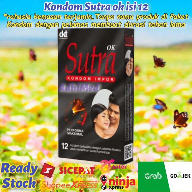 kondom sutra ok isi 12 / kondom sutra dengan pelumas untuk menambah durasi hubungan