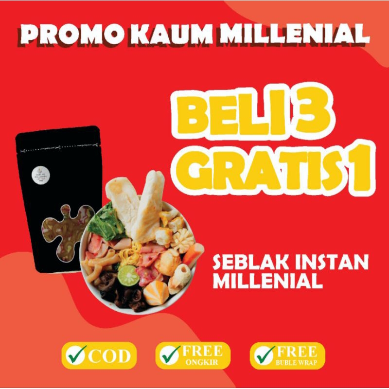 

Seblak Instan Millenial PnB varian biasa