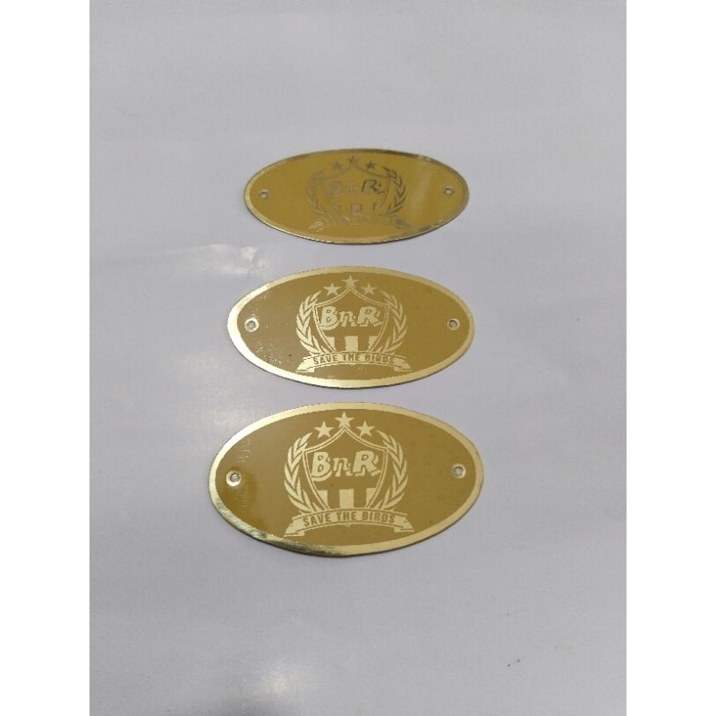 plat logo bnr satu set tiga pieces plus sekrup original bnr