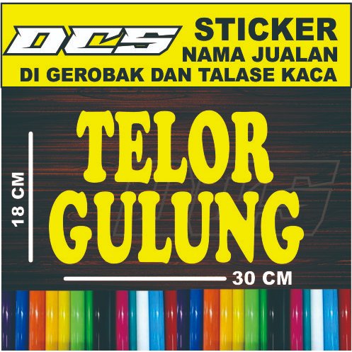 

CUTTING STICKER TULISAN TELOR GULUNG STICKER TEMPELAN UNTUK NAMA JUALAN