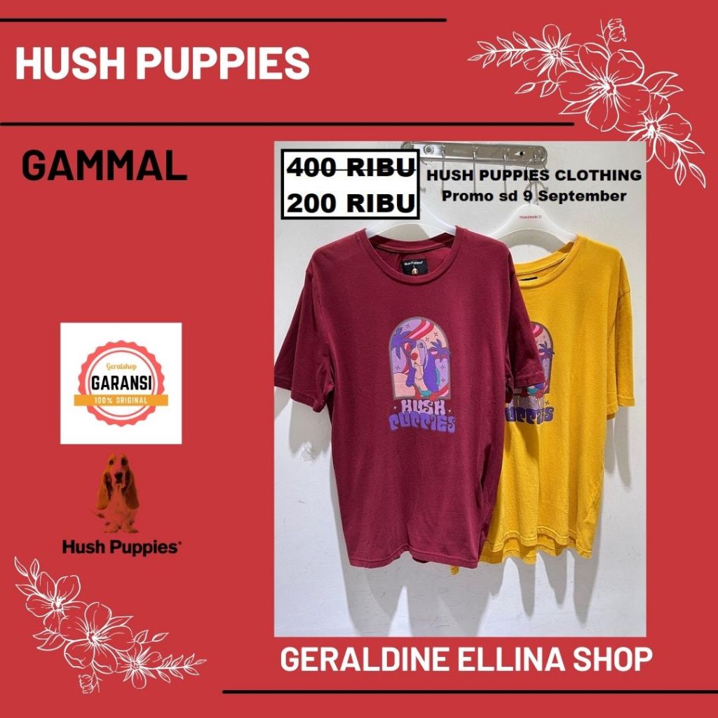 Kaos hush puppies pria laki laki men original sale seri GAMMAL