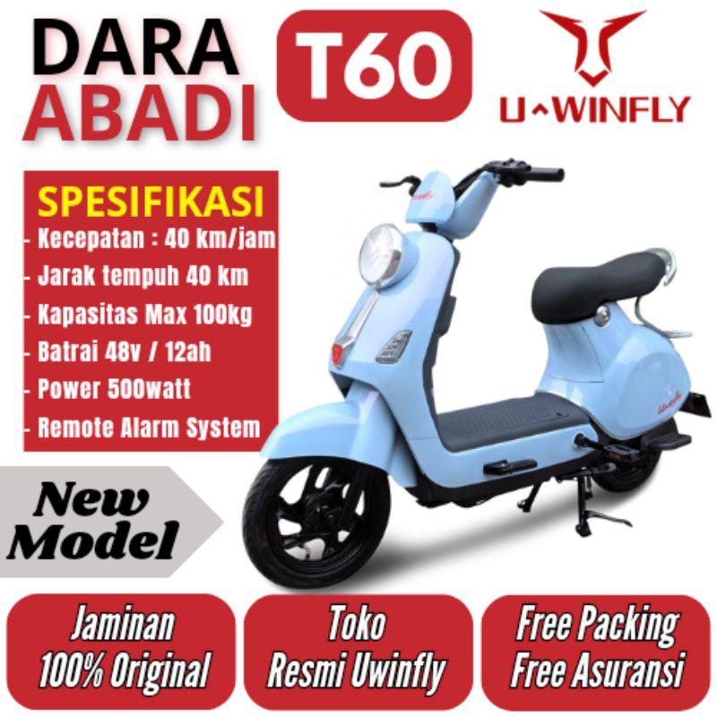 New Sepeda Listrik Uwinfly T60 (48V 500 Watt) bergaransi resmi terjamin 100% Original , UWINFLY