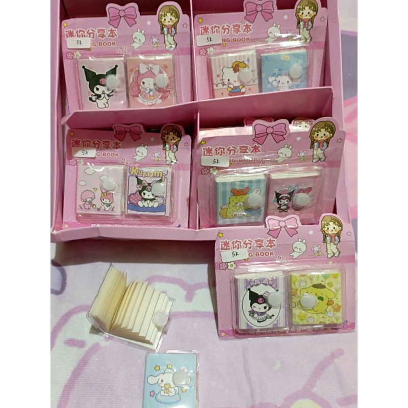 A1 Buku Mini Karakter Sanrio NoteBook Kecil Polos Lucu