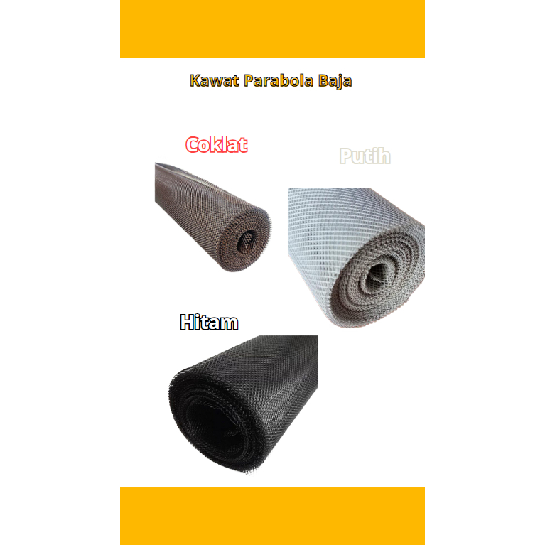 kawat baja nyamuk anti tikus dan nyamuk / kawat parabola baja / kawat parabola baja murah / grosir