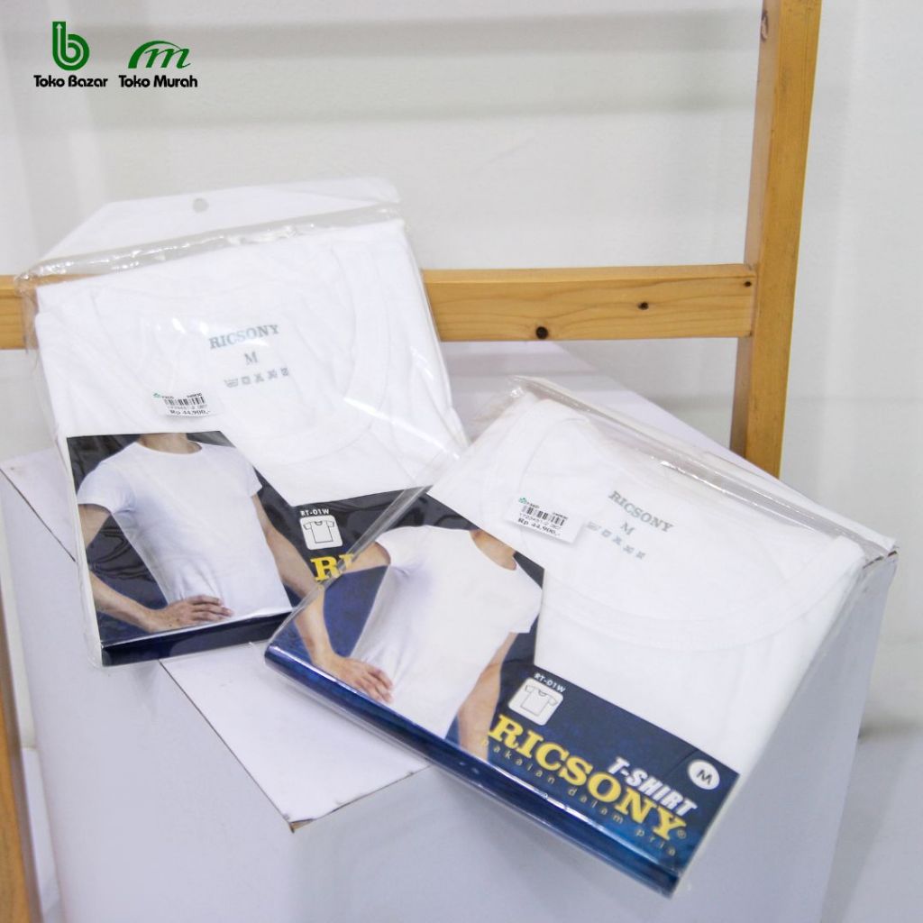 RICSONY Kaos Dalam & Singlet Pria | Kaos Dalam Pria Dewasa | Bahan Adem
