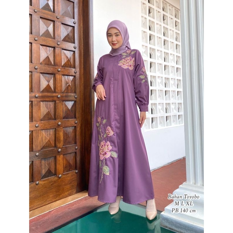 GAMIS TENUN INDAH//Gamis bordir toyobo/Gamis bordir terbaru/Gamis bordir populer/Gamis bordir fashio
