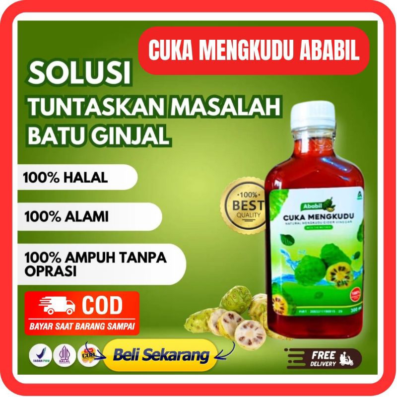 

[BISA COD] CUKA MENGKUDU ABABIL 300 ML - CUKA MENGKUDU ORIGINAL CUKA ABABIL ATASI BATU GINJAL KANKER KISTA BENJOLAN WASIR