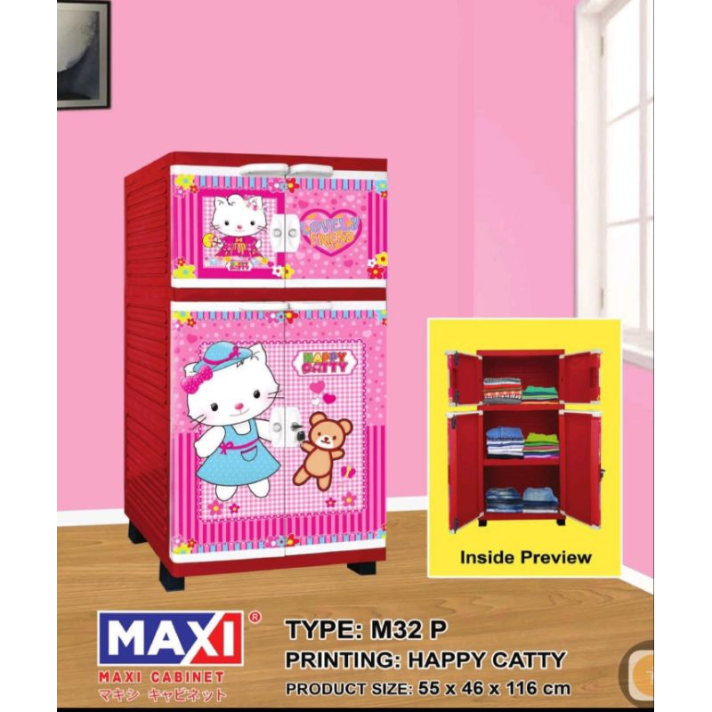 Lemari plastik 3 tingkat kitty
