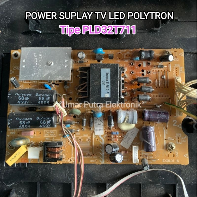 PSU Power Suply Tv Led Polytron tipe PLD32T711 Original NORMAL
