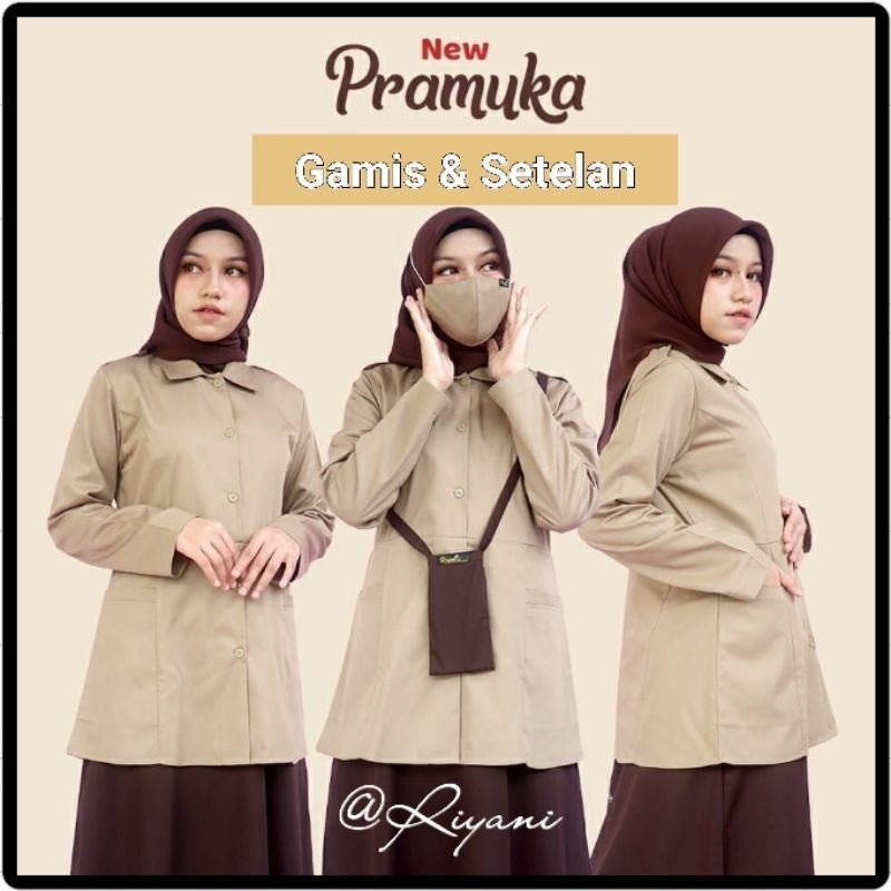 Seragam Pramuka Pembina Guru Wanita Gamis Pramuka Pembina Original by Riyani