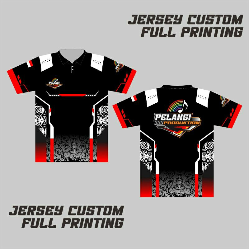 Kaos jersey kerah polo full printing jersey racing