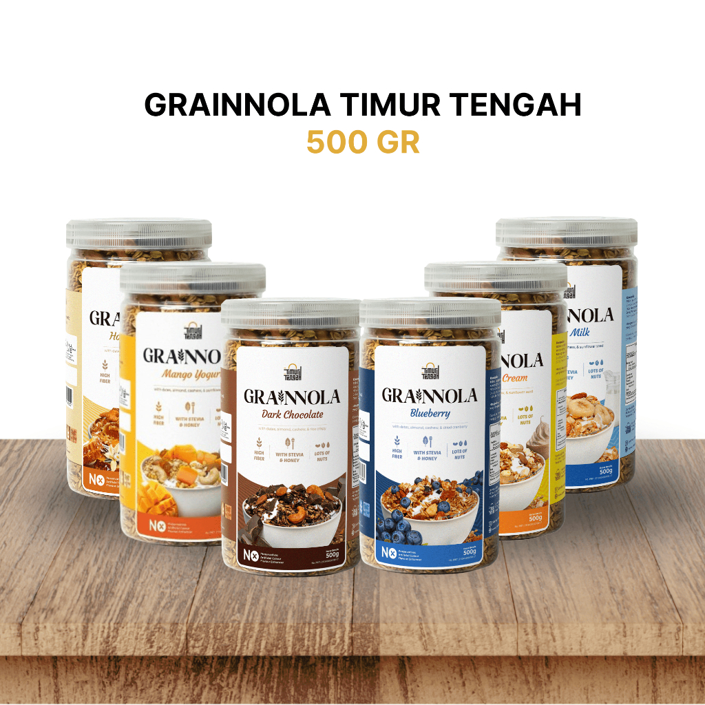 

Granola Timur Tengah 500 Gram Grainnola Series Sereal Sehat