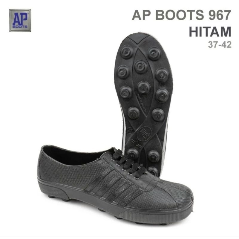 SEPATU KARET AP BOOTS MULTI FUNGSI - AP PUL BOLA 967 HITAM AP BOOTS