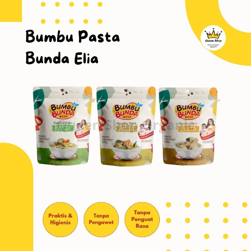 

Bumbu Bunda Elia Bumbu Basah Pasta/ Bumbu MPASI/ Bumbu Anak Non MSG 50g